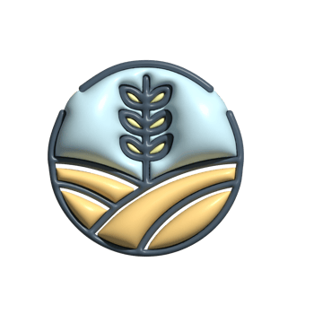 3D Wheat Field Golden Crops and Harvest Concept png