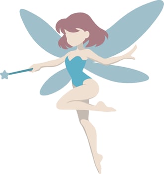 A Cute Sprite Fairy Illustration. vector