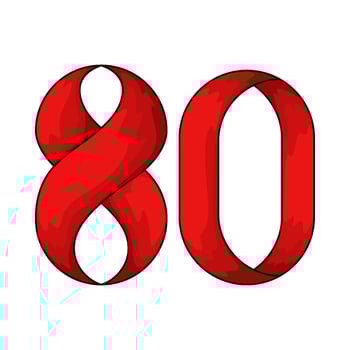 Number 80 illustration vector