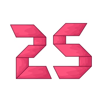 Number 25 illustration vector