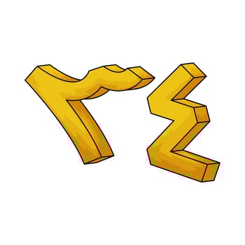 Arabic number 34 vector