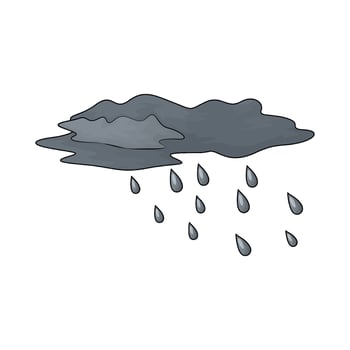 rain cloud illustration vector