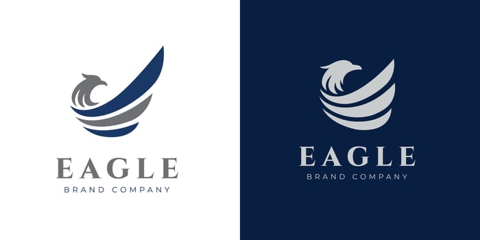 eagle bird with wings fly design concept. hawk bird patriotism symbol logo template vector