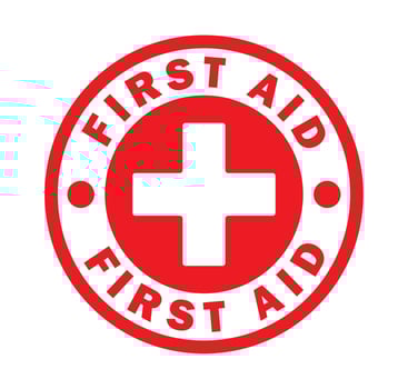 First Aid circle round medical icon symbol. Hospital doctor sign logo. illustration image. Isolated on white background. vector