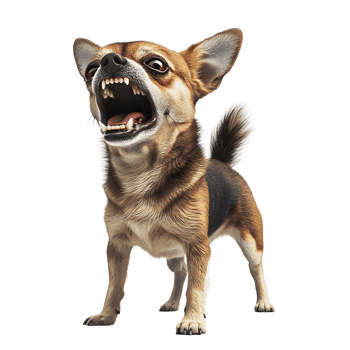Small Chihuahua Dog Angry Bark on Transparent Background png