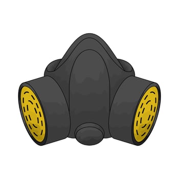 Safety gas mask vector
