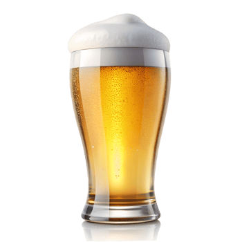 beer with foam png