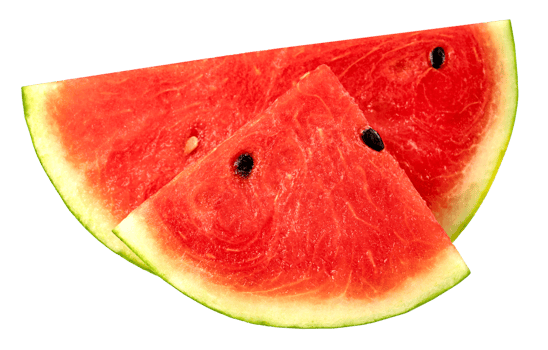 red watermelon sliced isolated. png