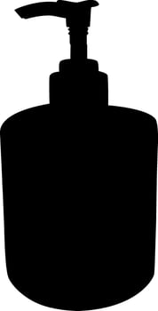 A body lotion in silhouette vector