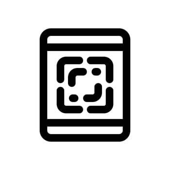 qr code line icon. Clean and minimalist icon for websites, mobile apps, presentations, and logos. Fully scalable and customizable for any project. vector