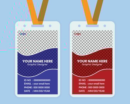 Simple ID Card Design Templates For Your Use And Pass vector