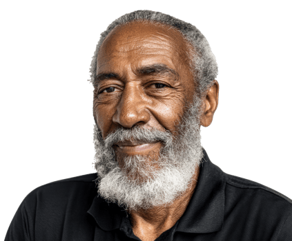 Older gentleman with a distinguished beard and warm smile png