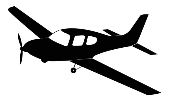 small airplane silhouette vector