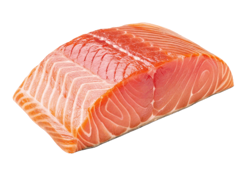 Fresh salmon fillet with vibrant orange color and smooth texture perfect for cooking or grilling delicious meals png