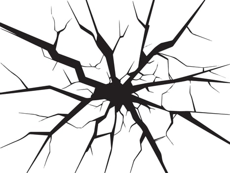 cracked surface texture black and white background illustration vector