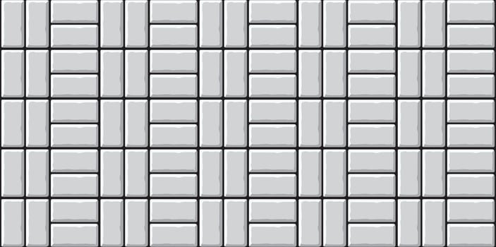 Grey brickwork tile texture illustration for background design. vector