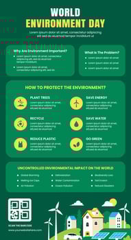 Infographic Flat Style Illustration of Nature Celebration on World Environment Day vector
