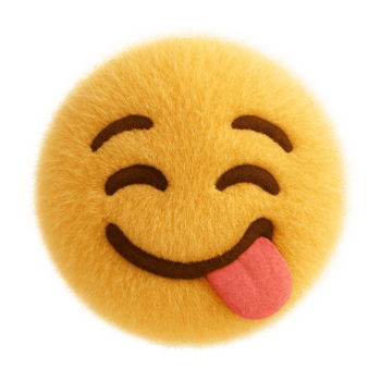 A yellow emoticion with a tongue sticking out png