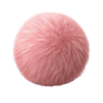 realistic pink fur ball round fluffy image png