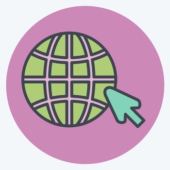 Icon Internet. related to Wifi symbol. color mate style. design editable vector