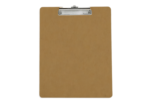A clipboard with a brown paper on it png