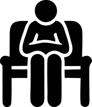 Person Sitting in a Chair, Depressed or Anxious Mood vector