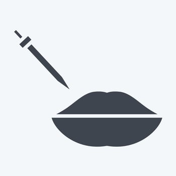 Icon Lip Filler. related to Cosmetology symbol. glyph style. design editable vector
