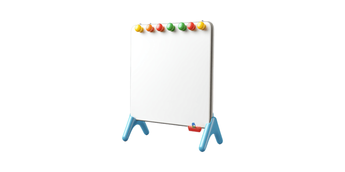 Children'S Magnetic Whiteboard With Colorful Magnets. Educational Tool For Learning And Creativity Isolated On Transparent Background png