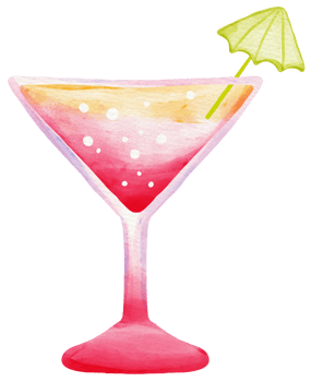 Cocktail summer beverage png