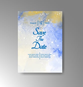 Watercolor movement reflects your journey together. vector