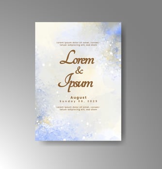 Colorful story of love painted on wedding card. vector