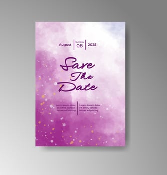 Handcrafted watercolor splashes perfect for wedding announcements. vector