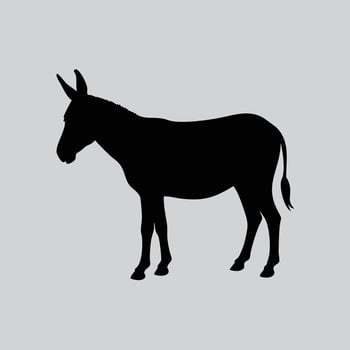 Donkey Silhouette Trio vector