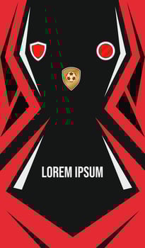 Sports Jersey Design with Black and Red Accents. vector