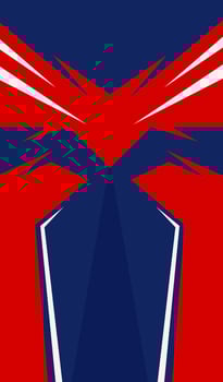 Dynamic Blue and Red Sport Jersey Design. vector