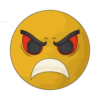 Feedback angry face vector