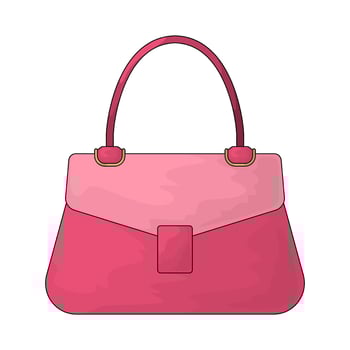 pink handbag illustration vector