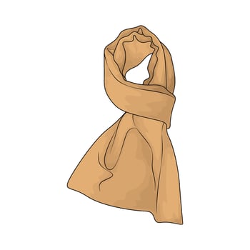 Woman scarf illustration vector
