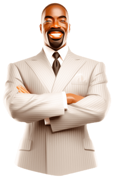 Confident Smiling Businessman in Suit png