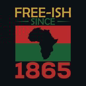 Juneteenth Celebrate Freedom African American Pride Design. vector