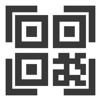 QR code icon isolated on white background. vector