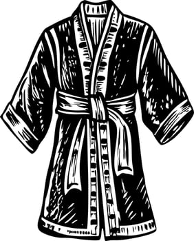 A sketchy style illustration showing robe vector