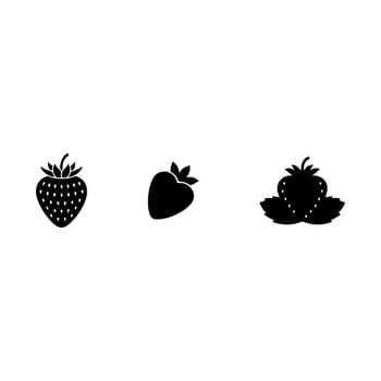 Strawberry icon set illustration vector
