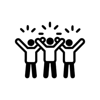 Teamwork Success Celebrating Achievement Together Unity Collaboration Graphic vector