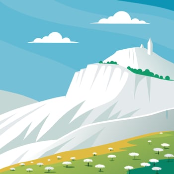 Tranquil Hill Landscapes vector