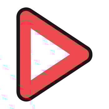 Play Button Icon Illustration Red Rounded Edges vector