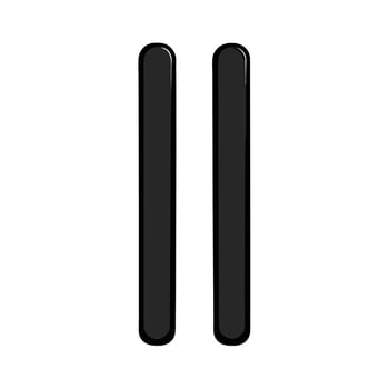 Simple Black Pause Symbol On A White Background vector