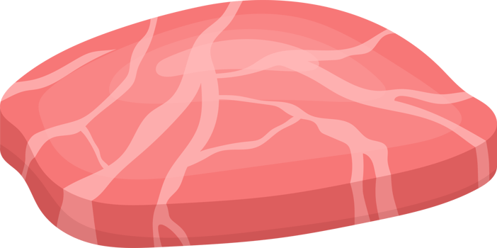 Piece of meat with marbling on top, delicious and ready to cook png