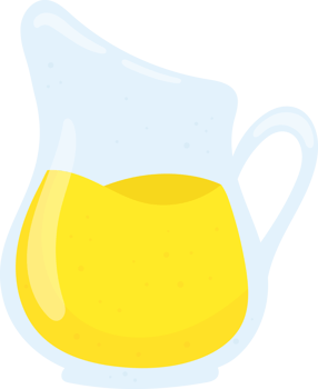 Pitcher of refreshing yellow juice, ready for a summer gathering png