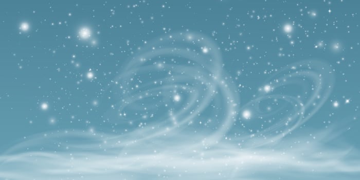 An Enchanting and Magical Winter Wonderland Filled with Beautiful Snowy Swirls and Dazzling Stars Above as Well vector